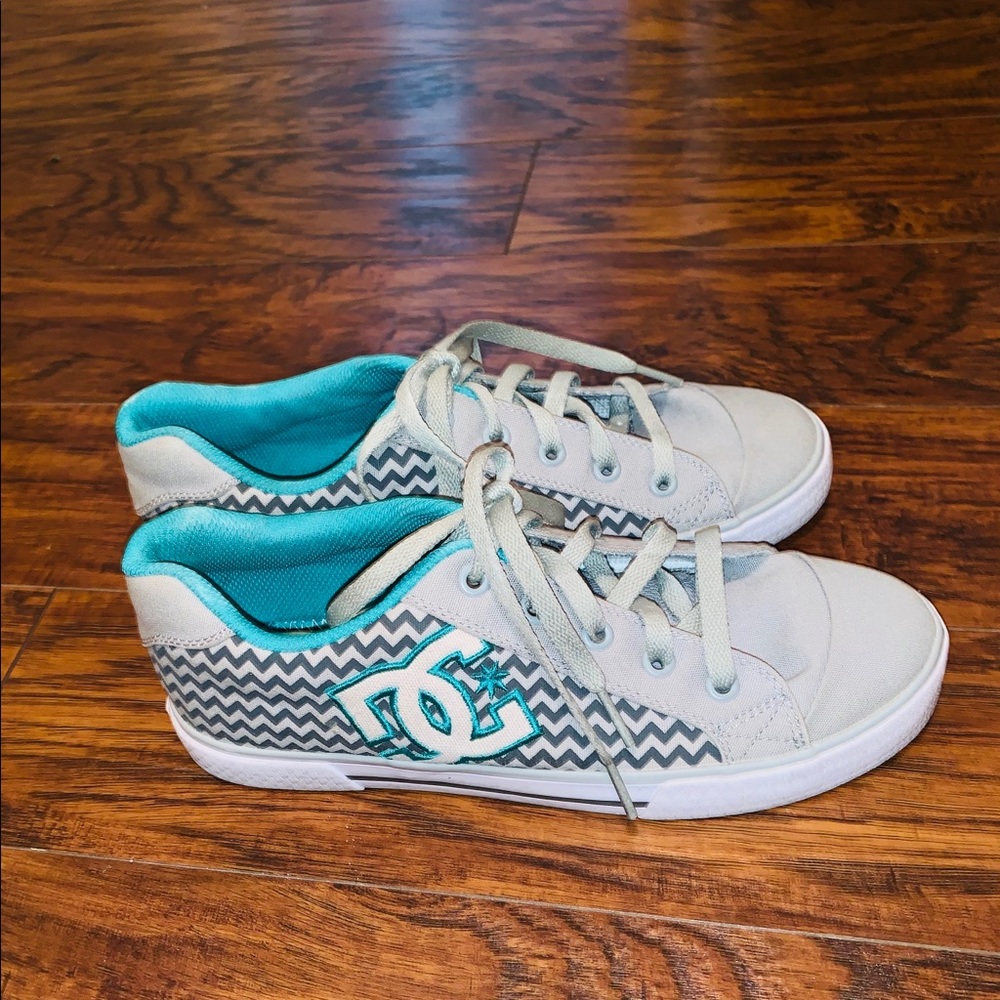 DG Sneakers (Gray w/Aqua Accents